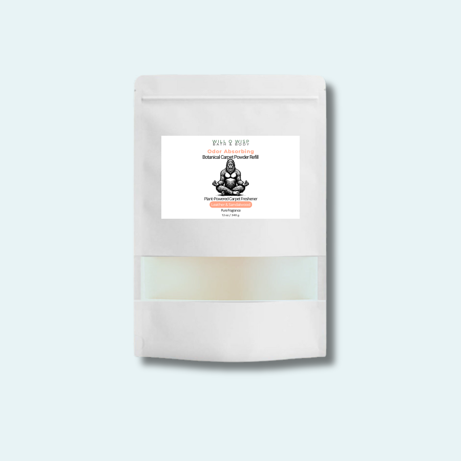 Odor Absorbing Carpet Powder - Leather & Sandalwood
