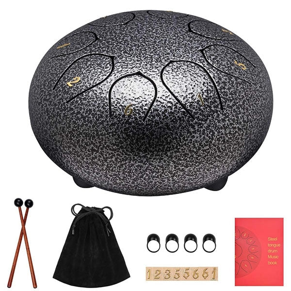 TranquilTones 6" Garden Rain Drum — Matte Black
