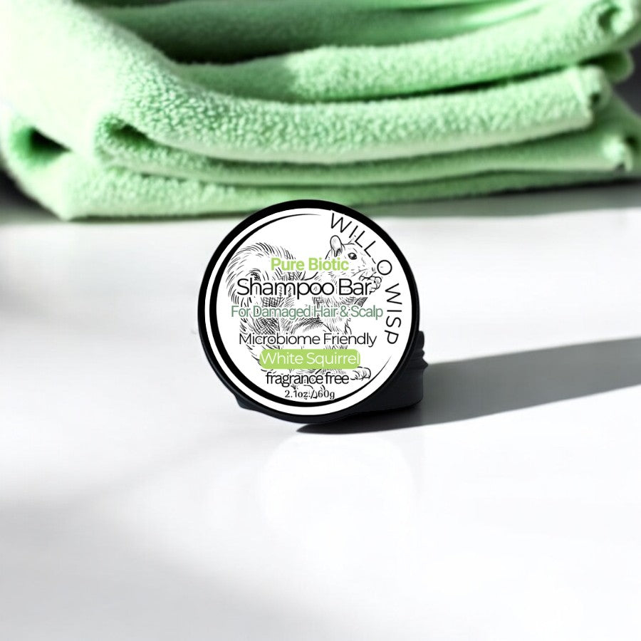Pure Biotic ~ White Squirrel ~ Fragrance Free Shampoo Bar
