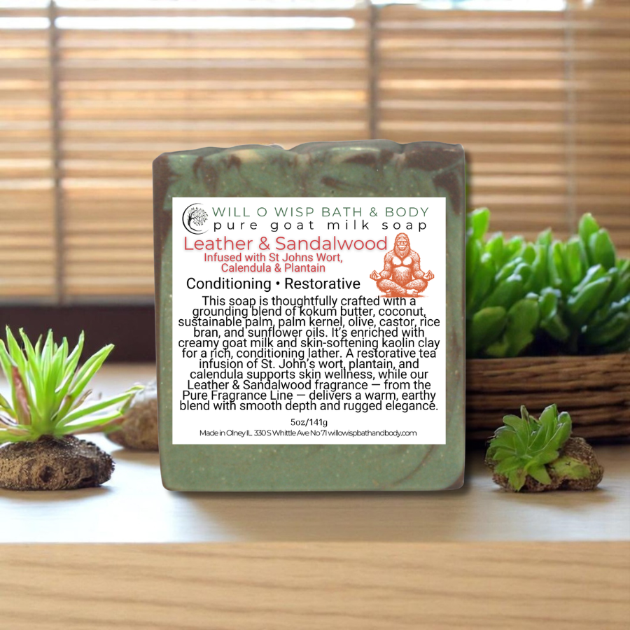 Leather & Sandalwood ~ Pure Goat Milk Soap