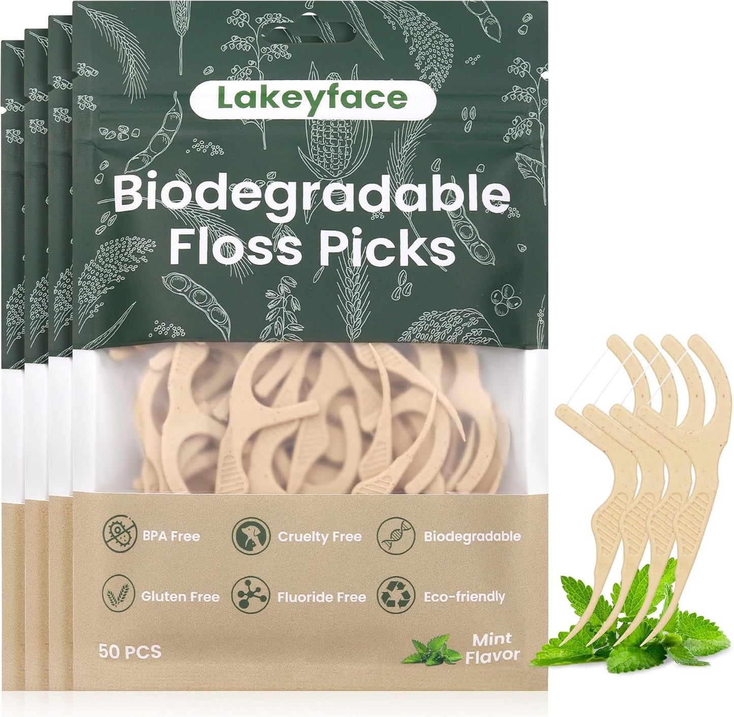 Biodegradable Dental Floss Picks