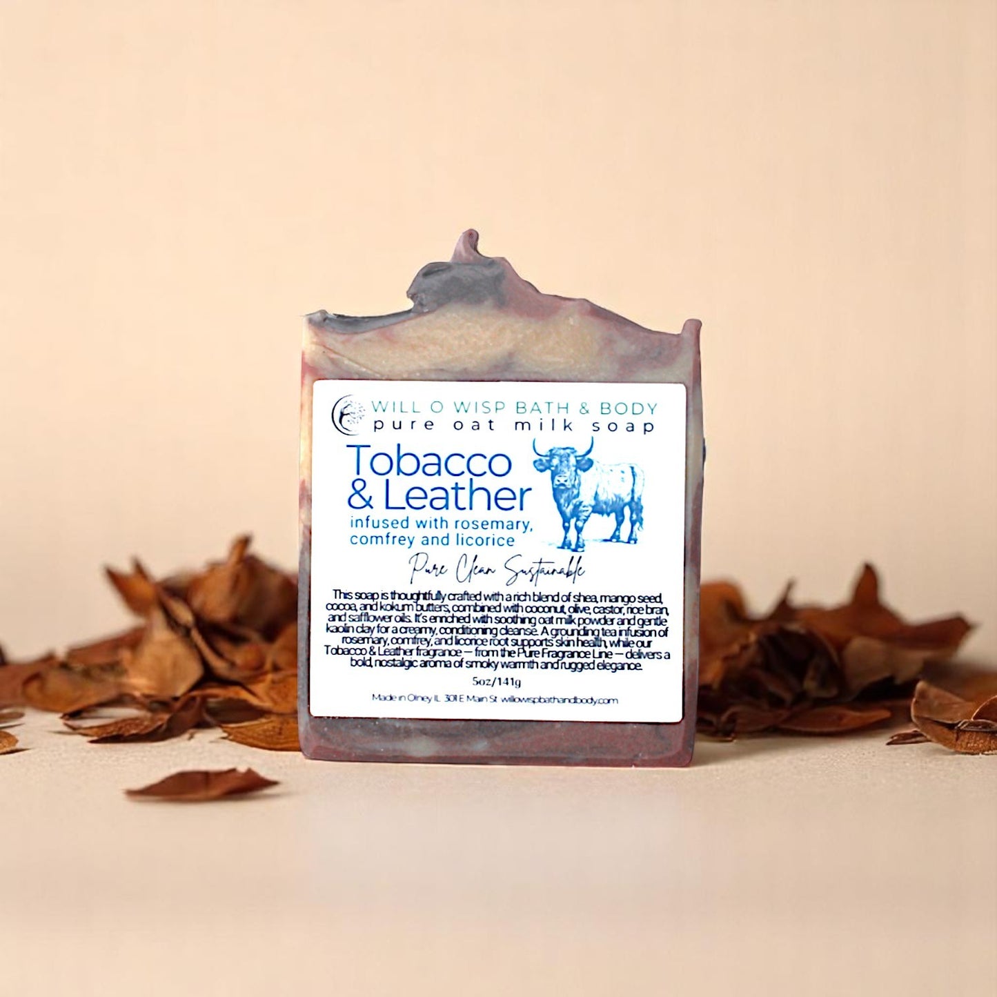 Tobacco & Leather ~ Pure Oat Milk Soap
