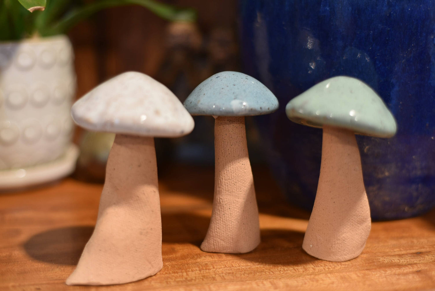 Ceramic Mushroom Plant Stakes