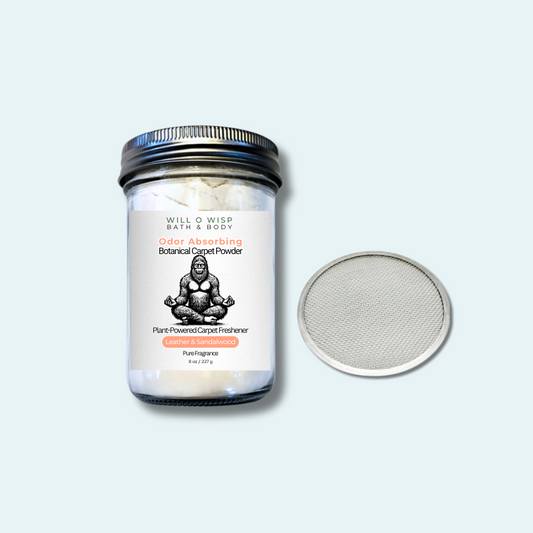 Odor Absorbing Carpet Powder - Leather & Sandalwood