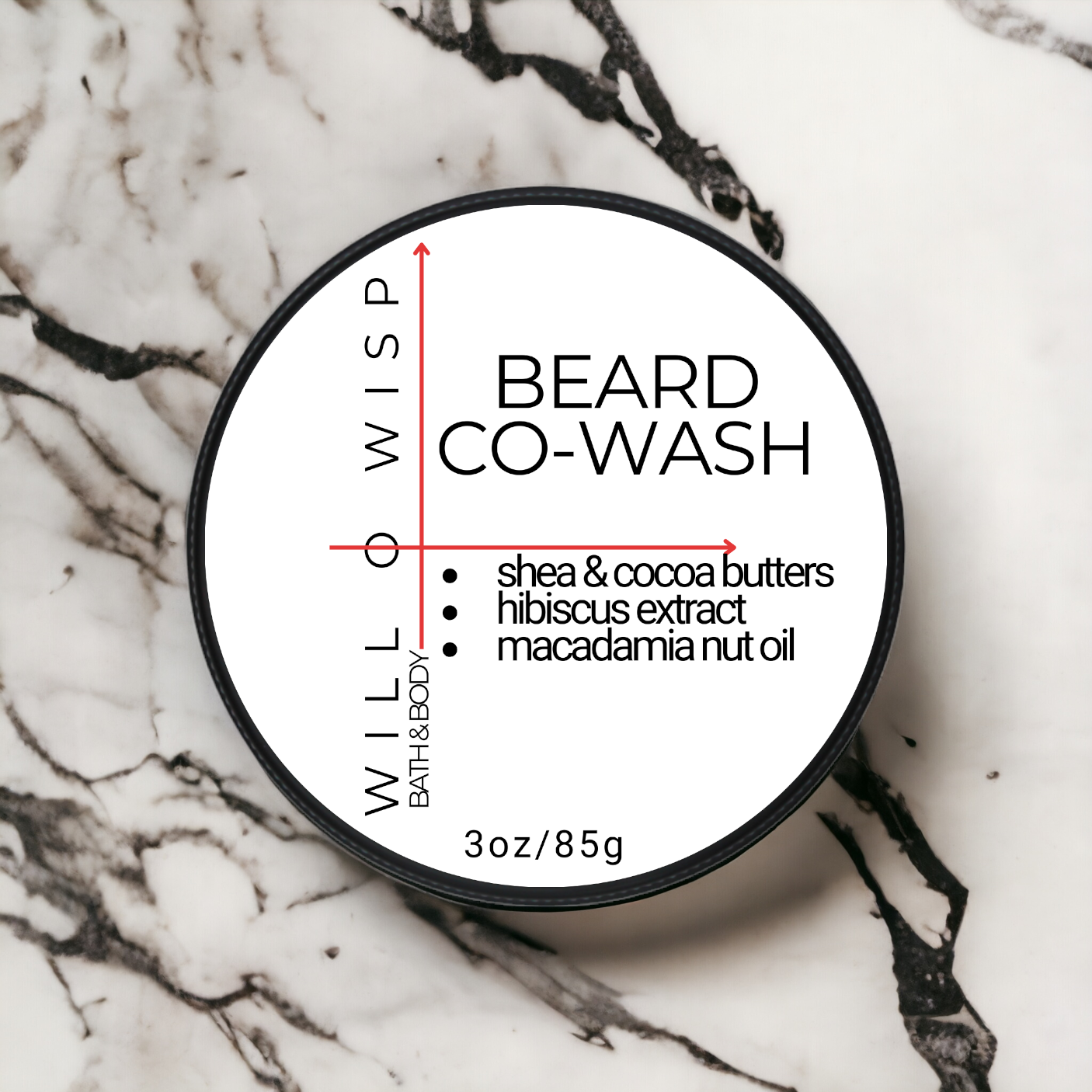 Solid Beard Co-Wash Bar (Red - Dry & Devitalized Skin)