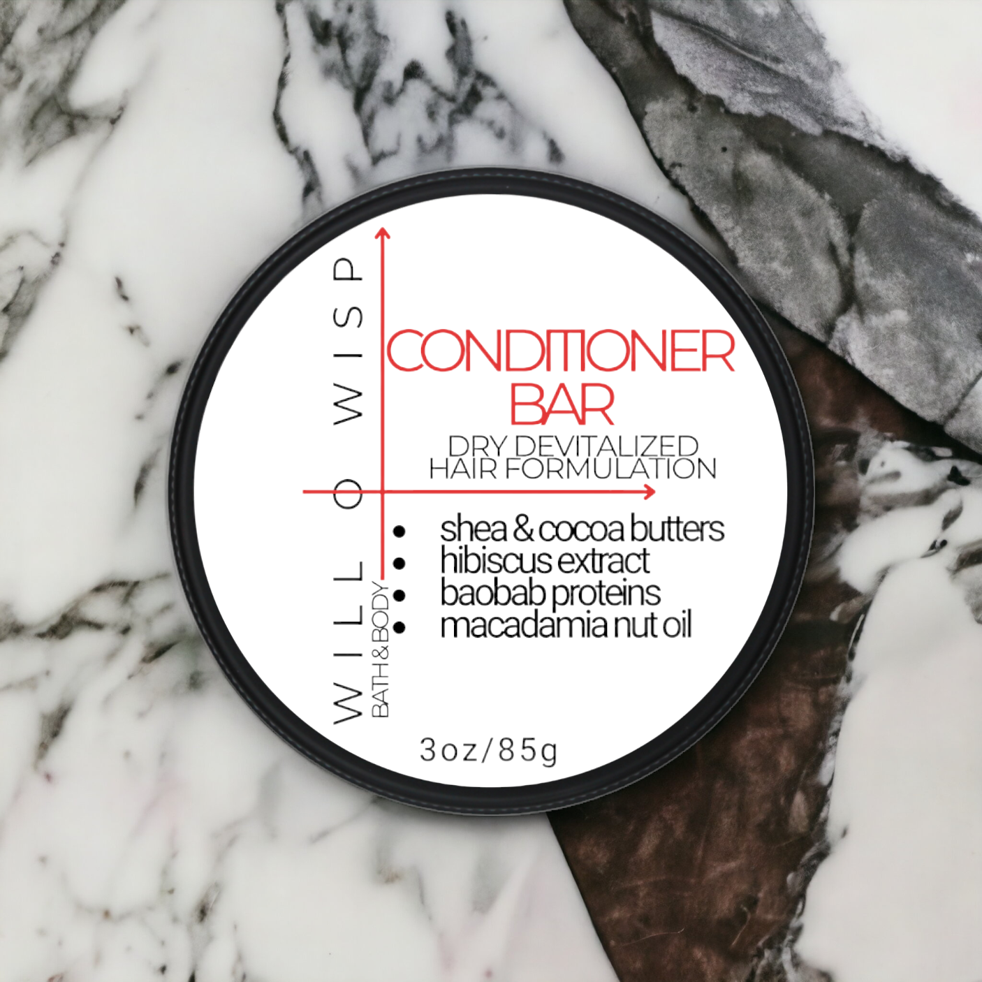 Solid Conditioner Bar (Red - Dry & Devitalized Skin)