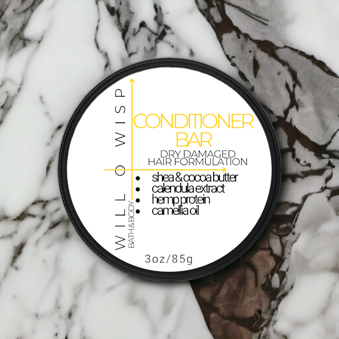 Solid Conditioner Bar (Yellow - Dry & Damaged Skin)