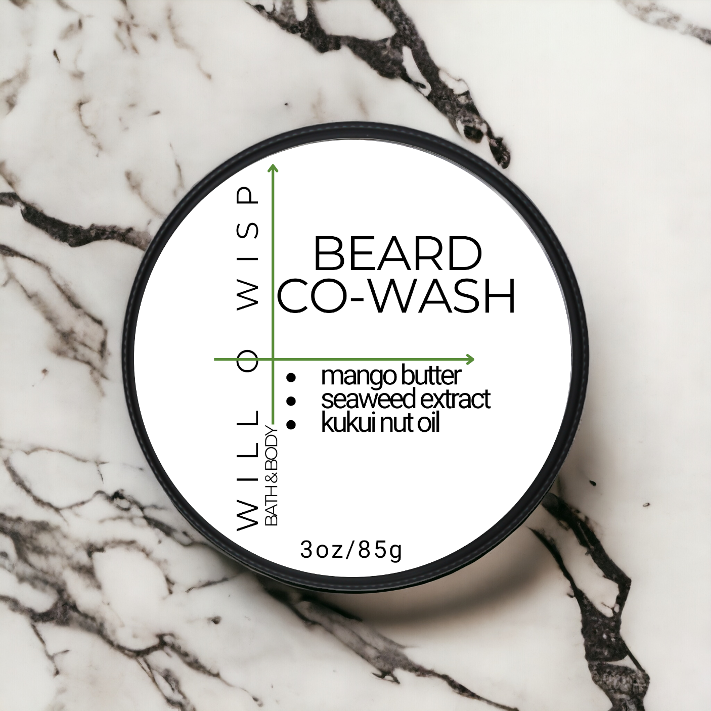 Solid Beard Co-Wash Bar (Green - Combination Skin)