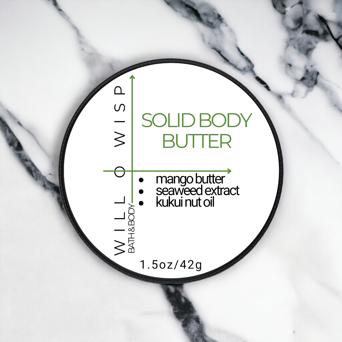 Solid Body Butter Bar (Green - Combination Skin)