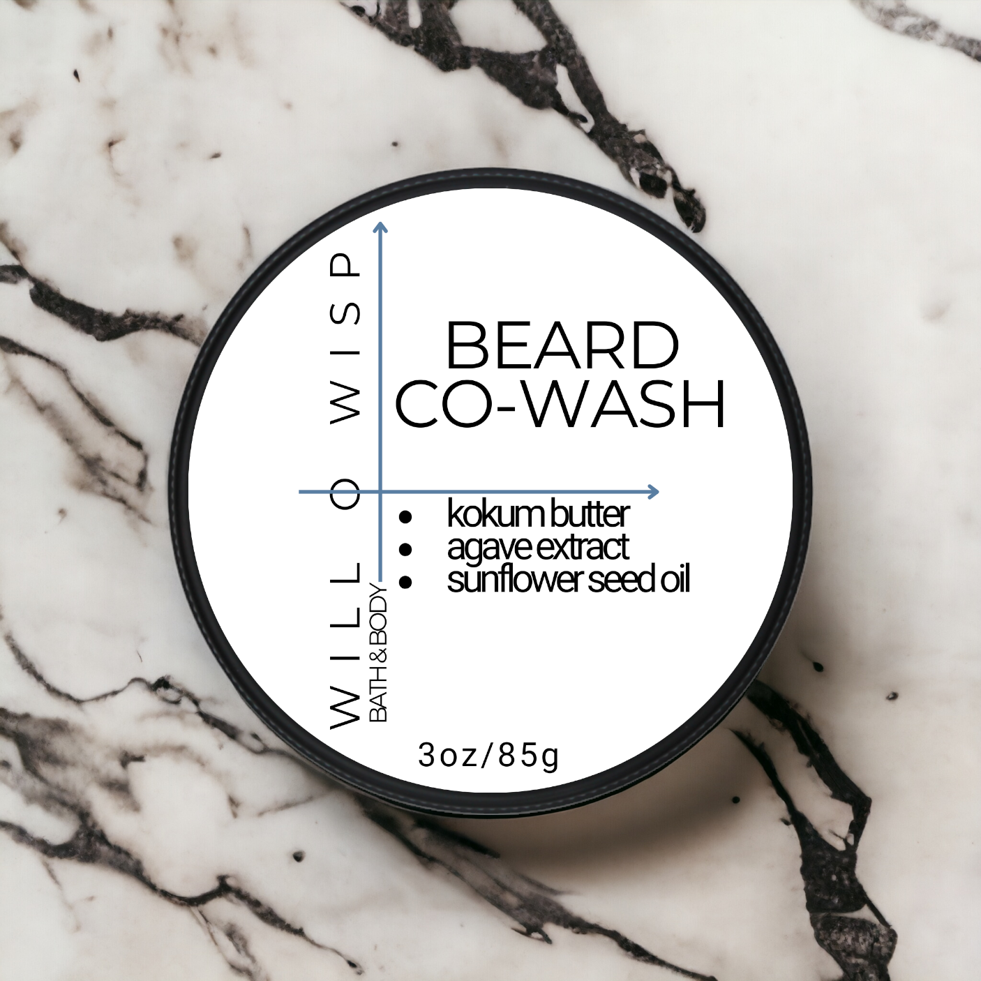 Solid Beard Co-Wash Bar (Blue - All Skin Types)