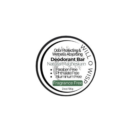Natural Magnesium Deodorant Bar ~ Fragrance Free