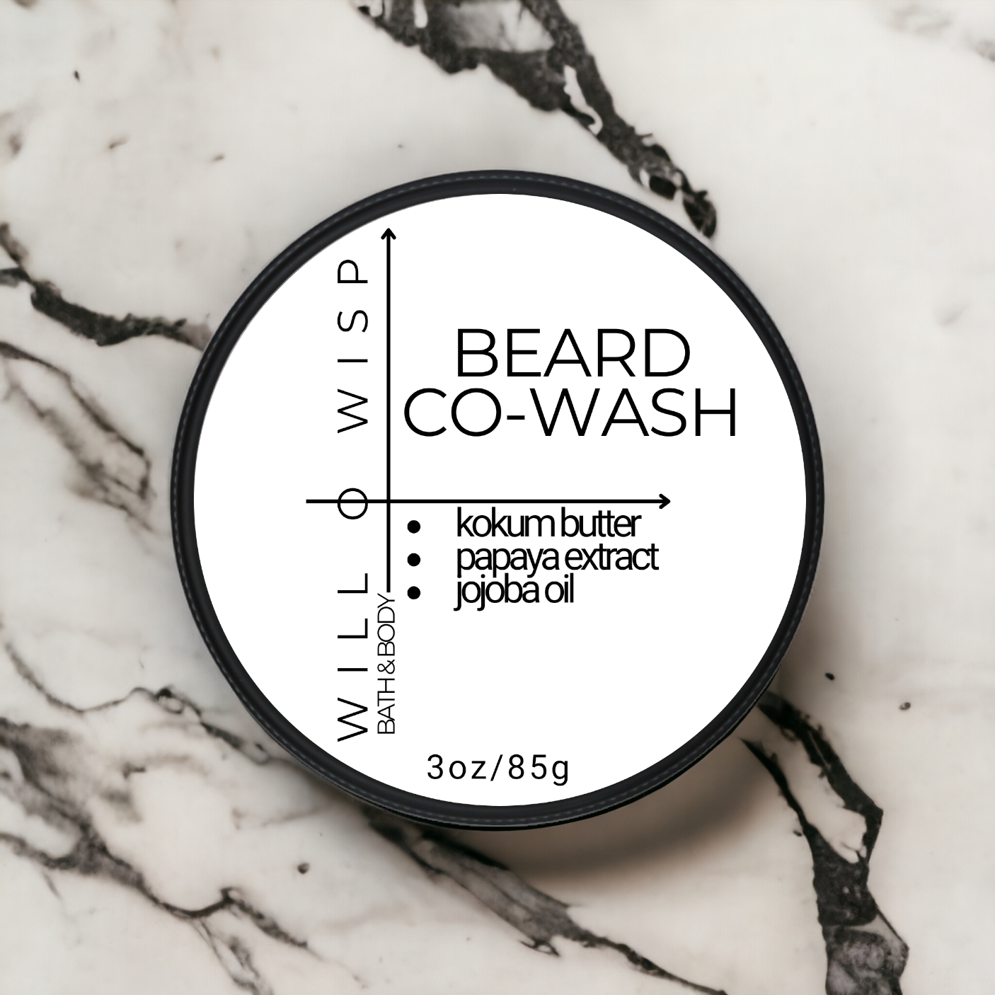 Solid Beard Co-Wash Bar (Black - Oily & Acne Prone Skin)