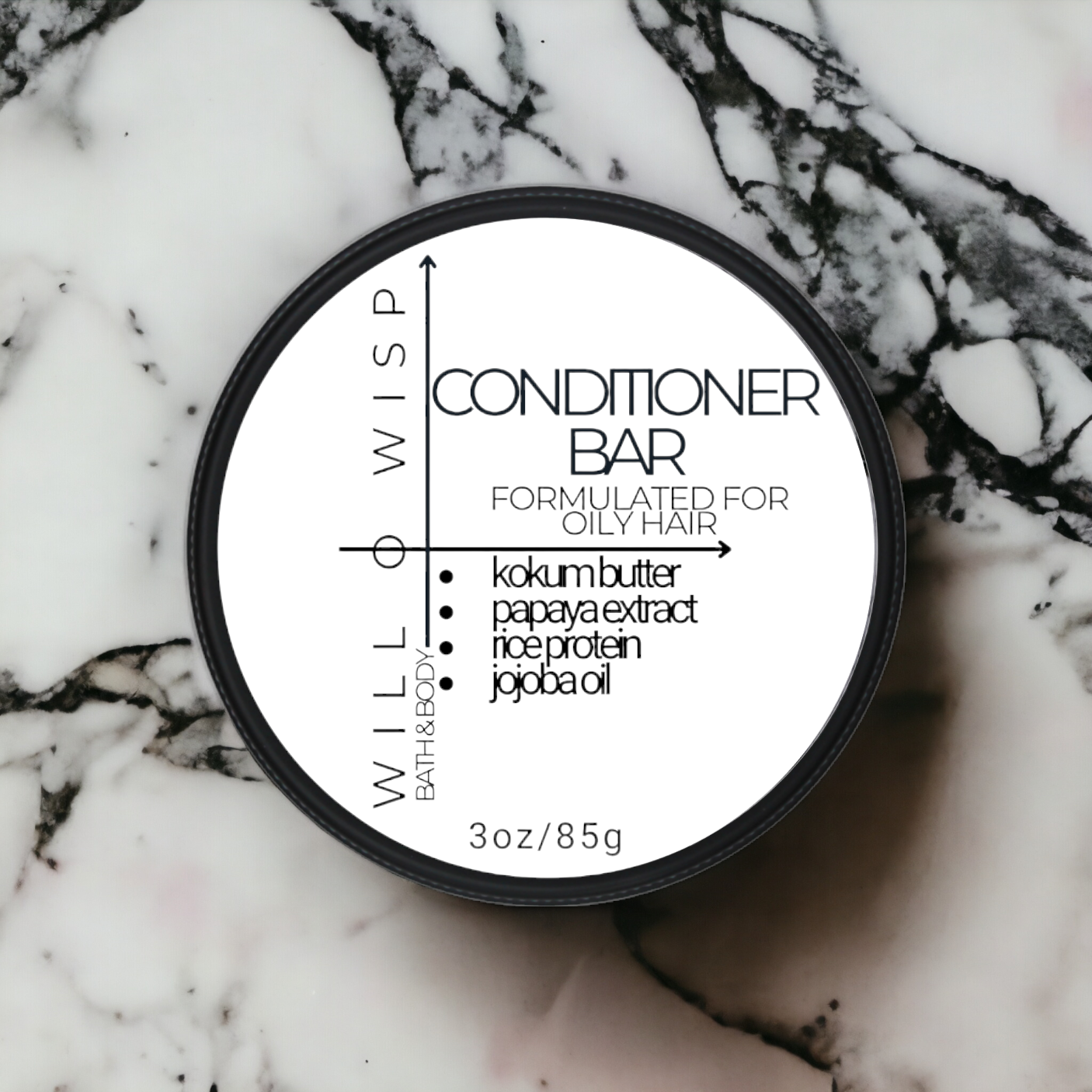 Solid Conditioner Bar (Black - Oily & Acne Prone Skin)