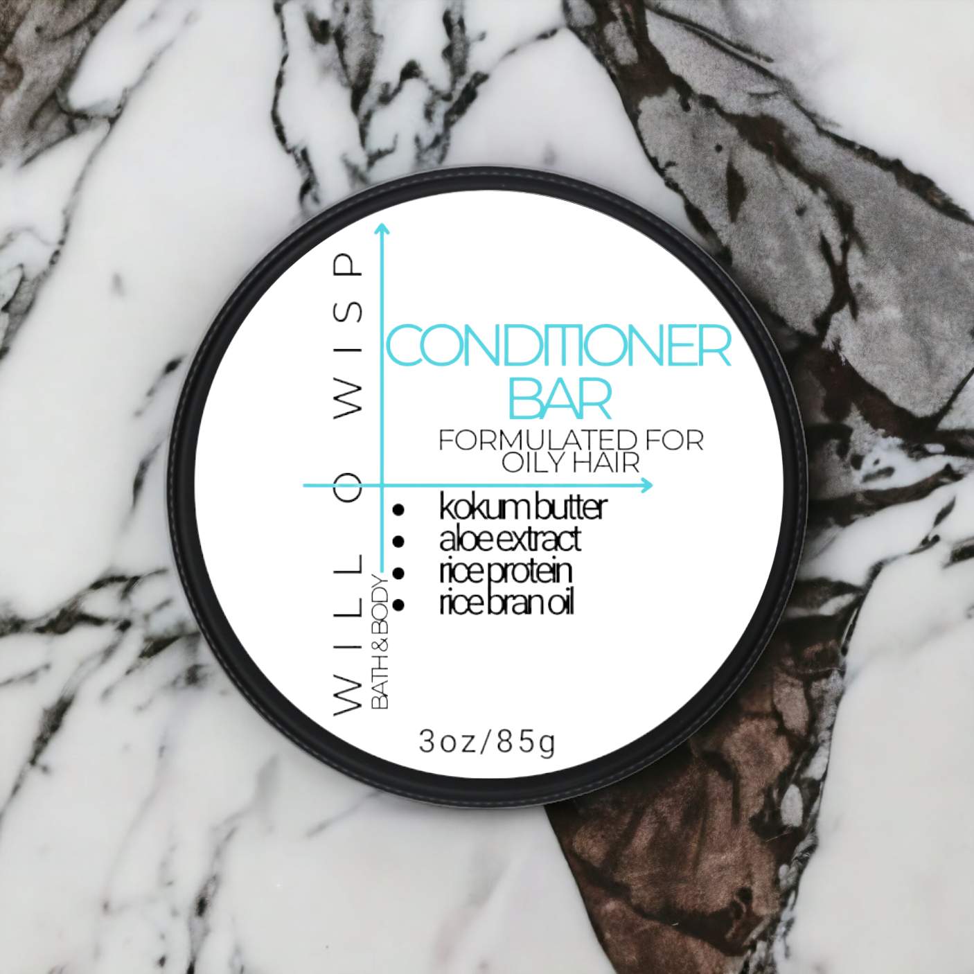 Solid Conditioner Bar (Aqua - Oily & Acne Prone Skin)