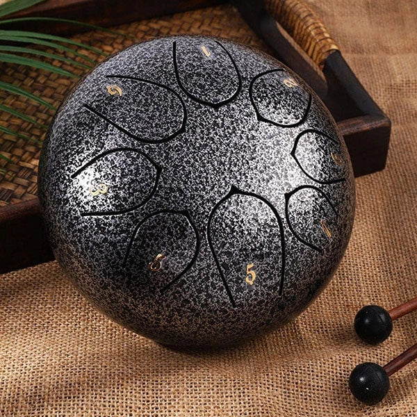 TranquilTones 6" Garden Rain Drum — Matte Black