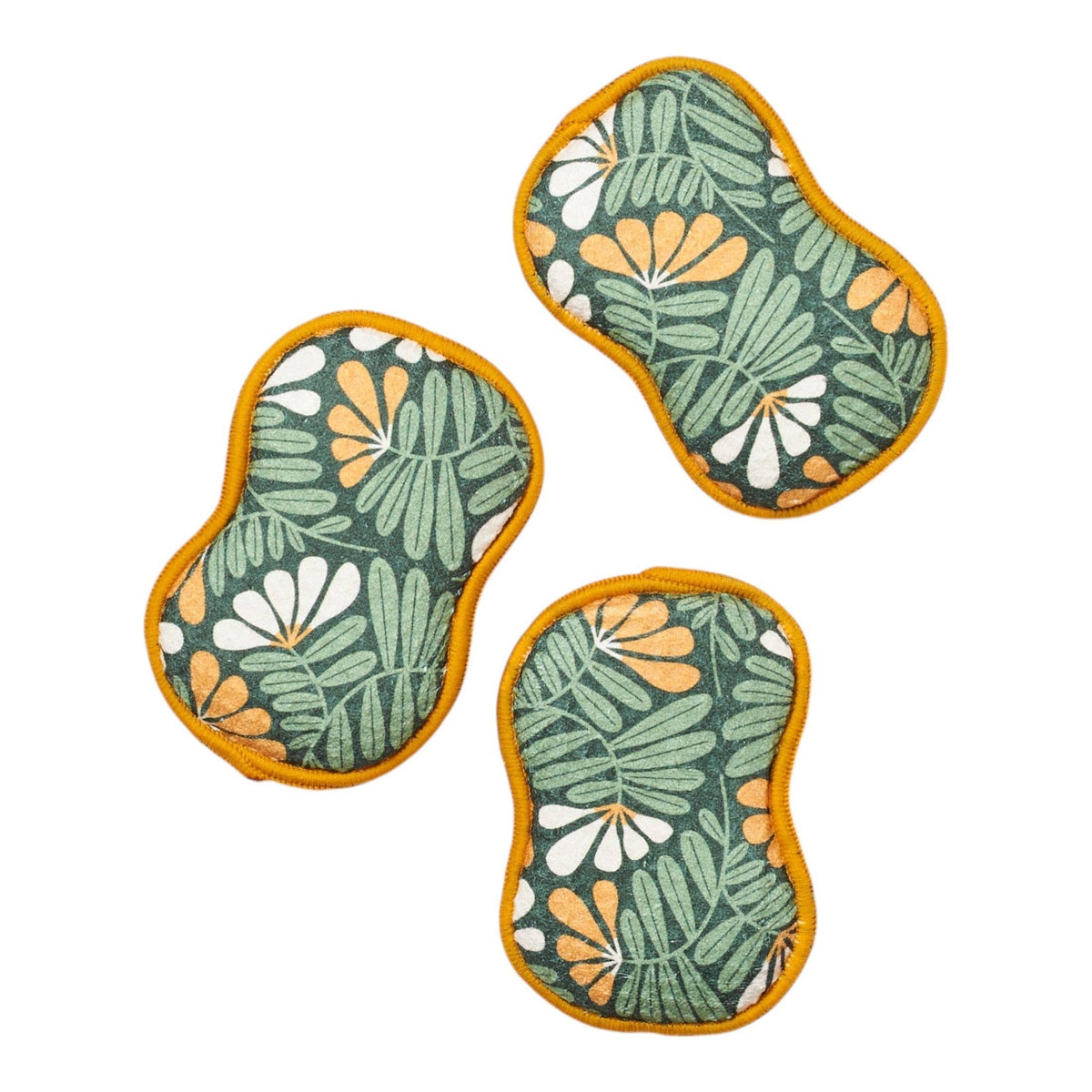 RE:usable Sponges – Green Floral | Set of 3