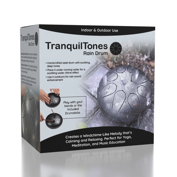 TranquilTones 6" Garden Rain Drum — Matte Black