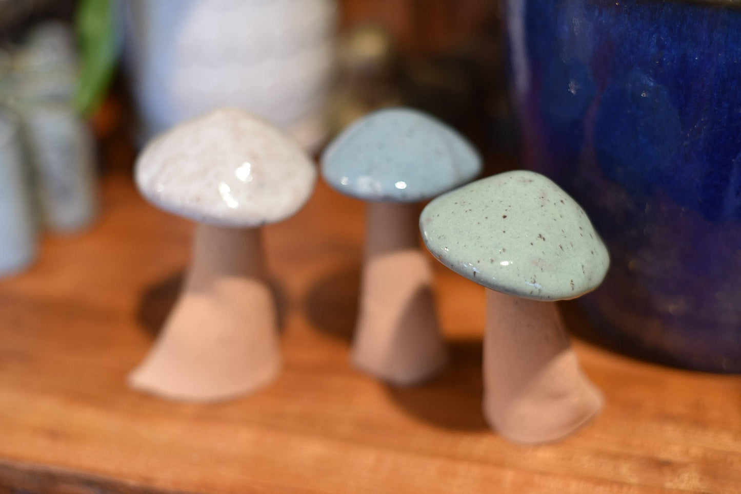Ceramic Mushroom Plant Stakes