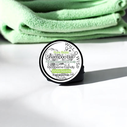 Pure Biotic ~ White Squirrel ~ Fragrance Free Shampoo Bar