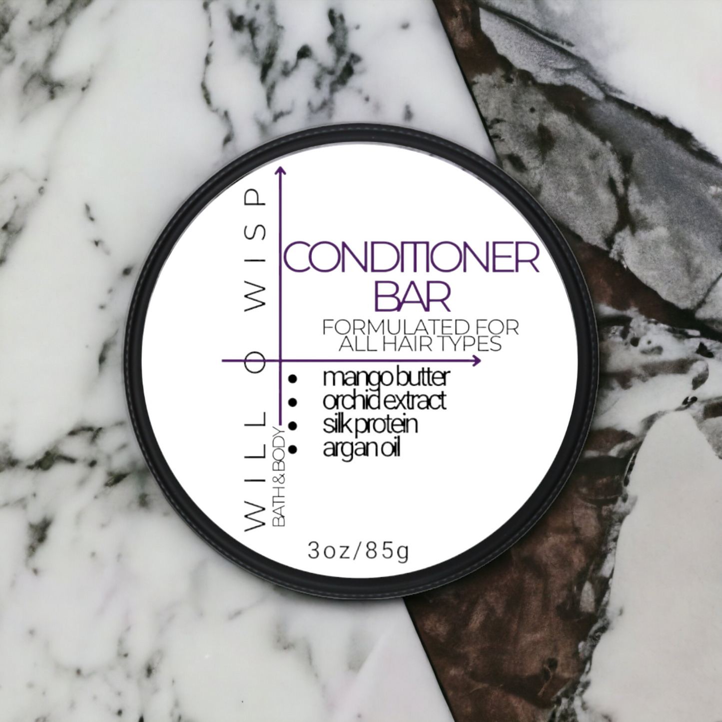 Solid Conditioner Bar (Purple - All Skin Types)