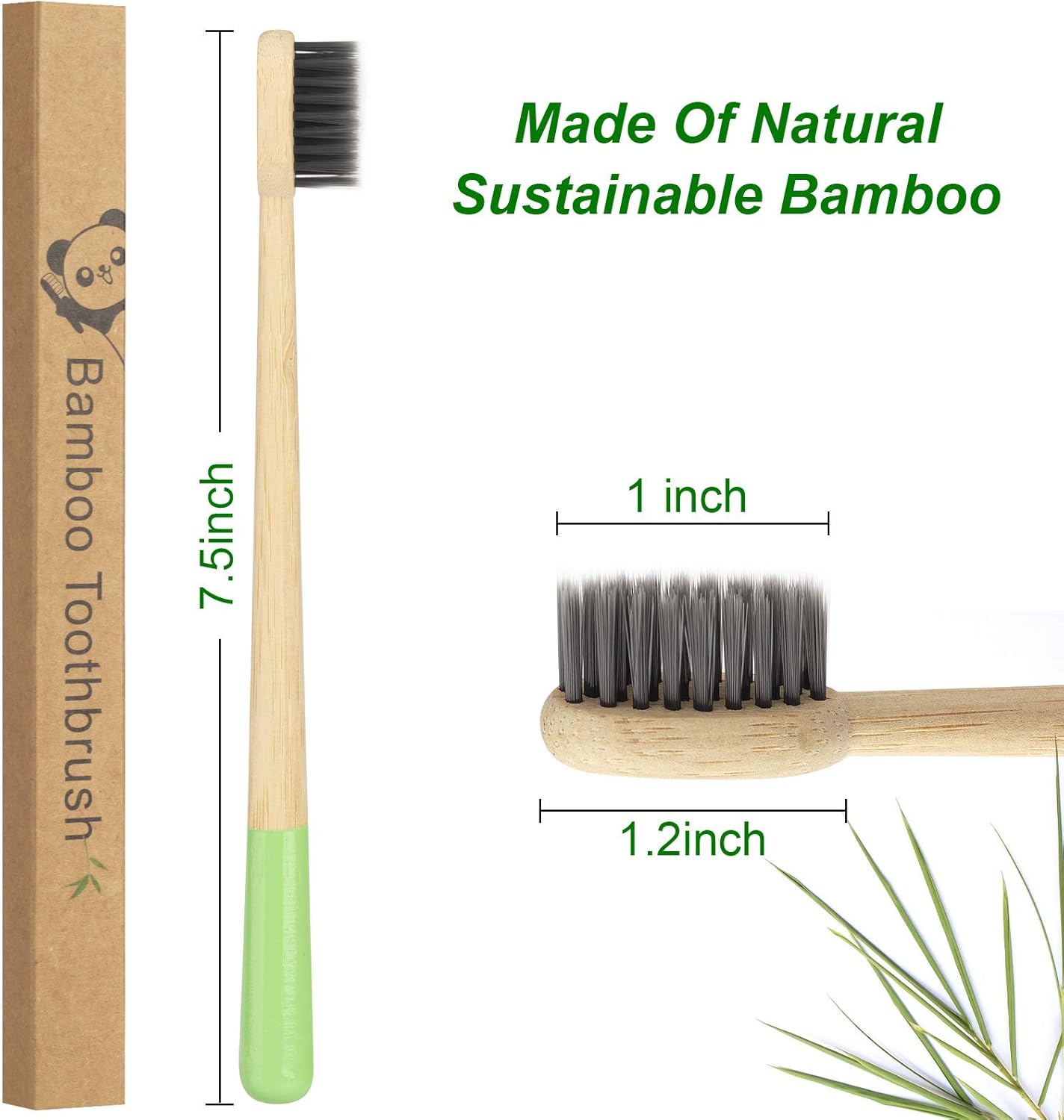 Organic Bamboo Toothbrush for Adults