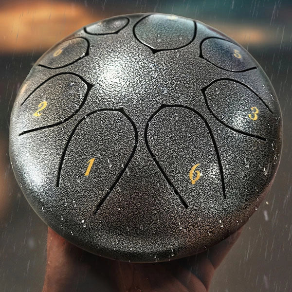 TranquilTones 6" Garden Rain Drum — Matte Black