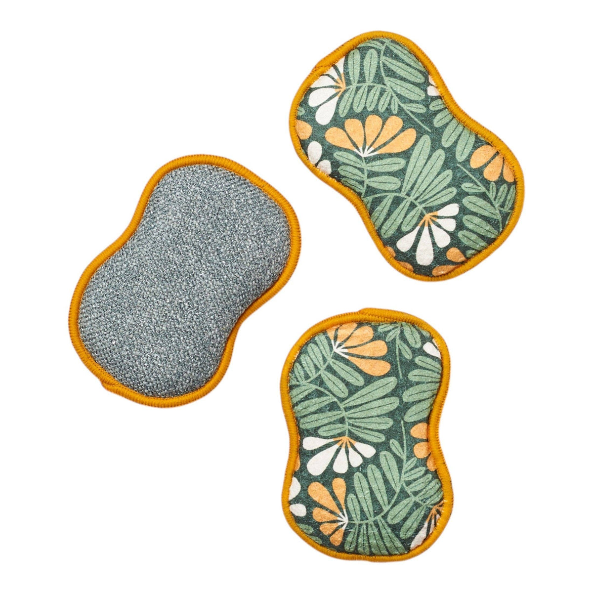 RE:usable Sponges – Green Floral | Set of 3