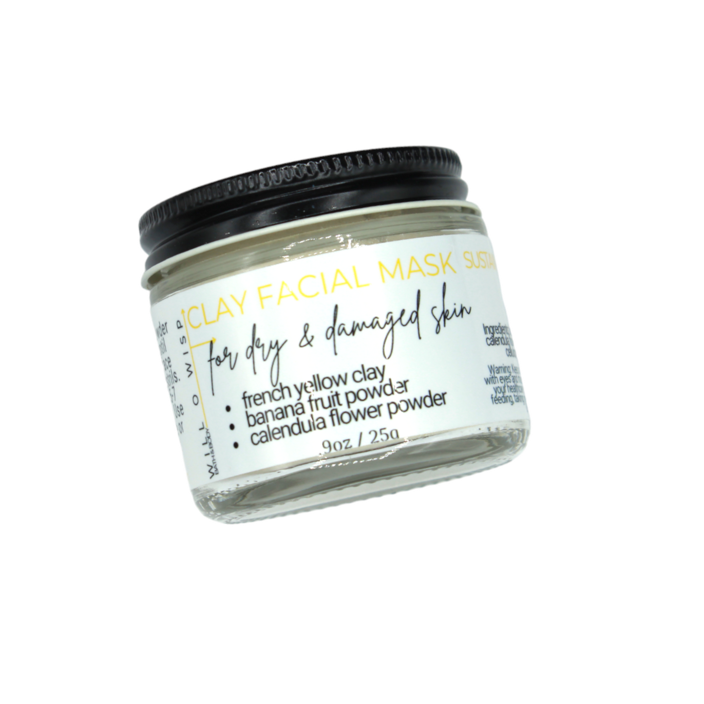 Clay Face Mask Powder (Yellow - Dry & Damaged Skin)