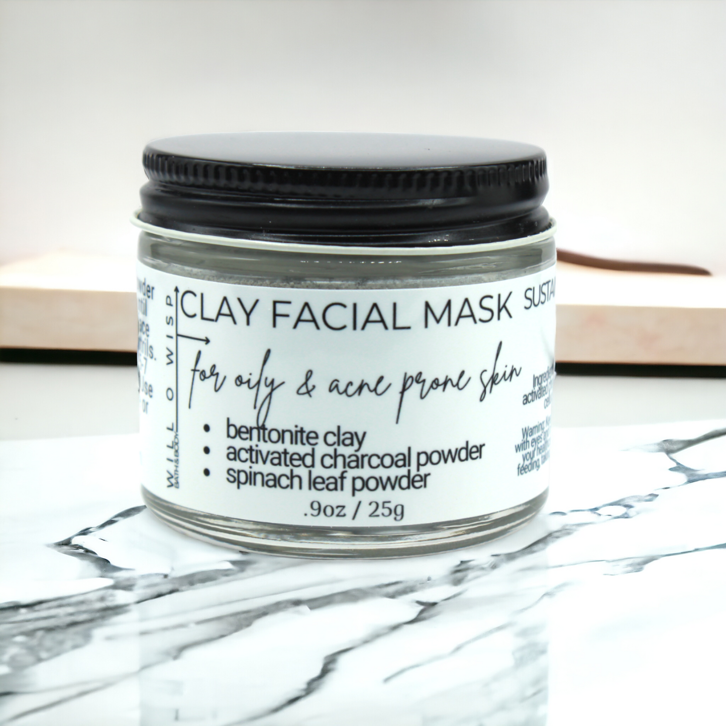 Clay Face Mask Powder (Black - Oily & Acne Prone Skin)