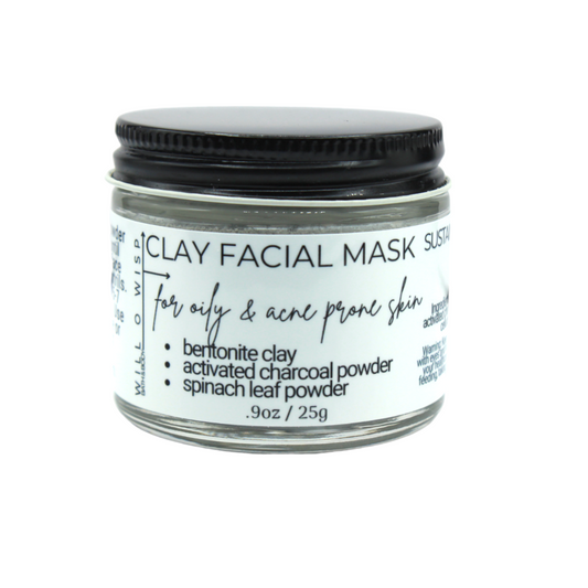 Clay Face Mask Powder (Black - Oily & Acne Prone Skin)