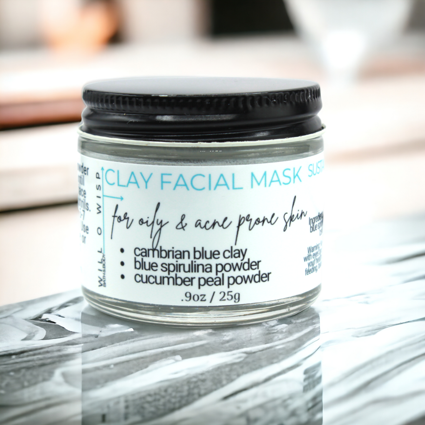 Clay Face Mask Powder (Aqua - Oily & Acne Prone Skin)