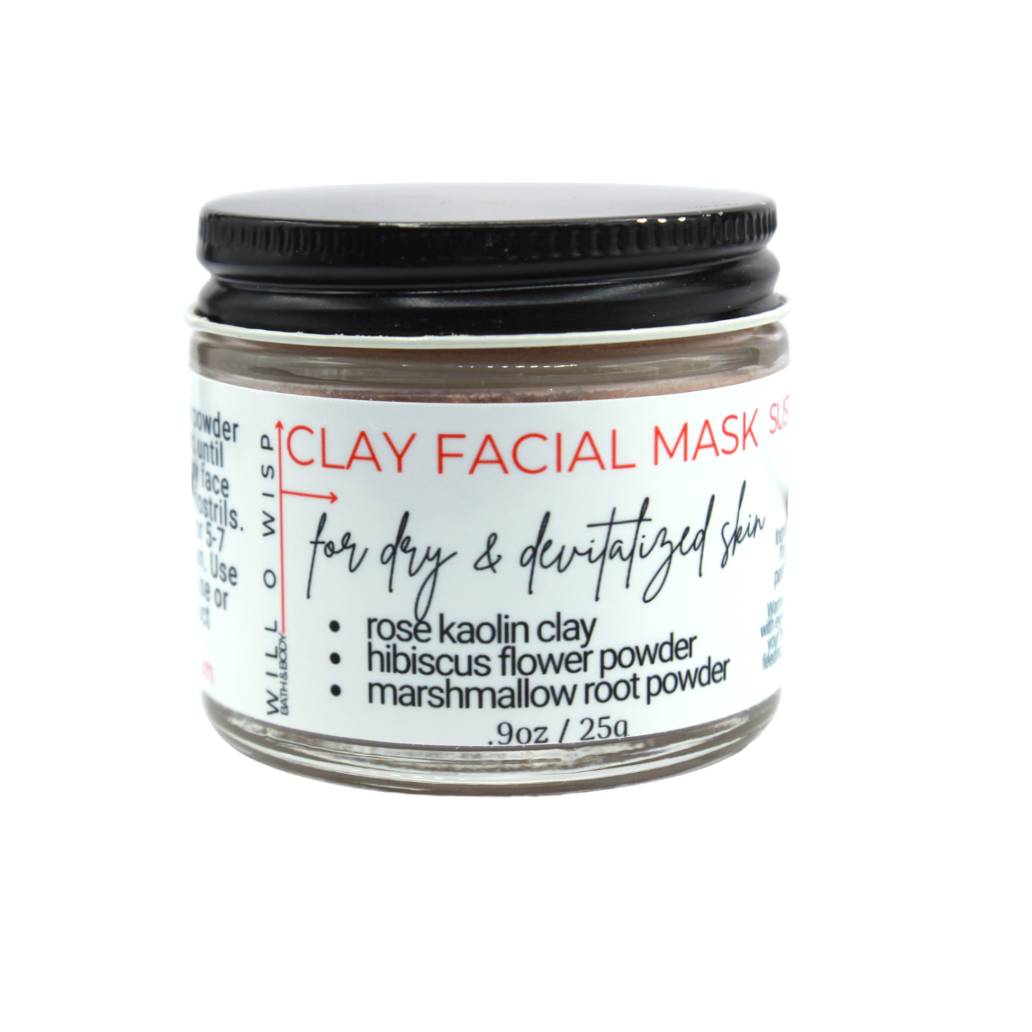 Clay Face Mask Powder (Red - Dry & Devitalized Skin)