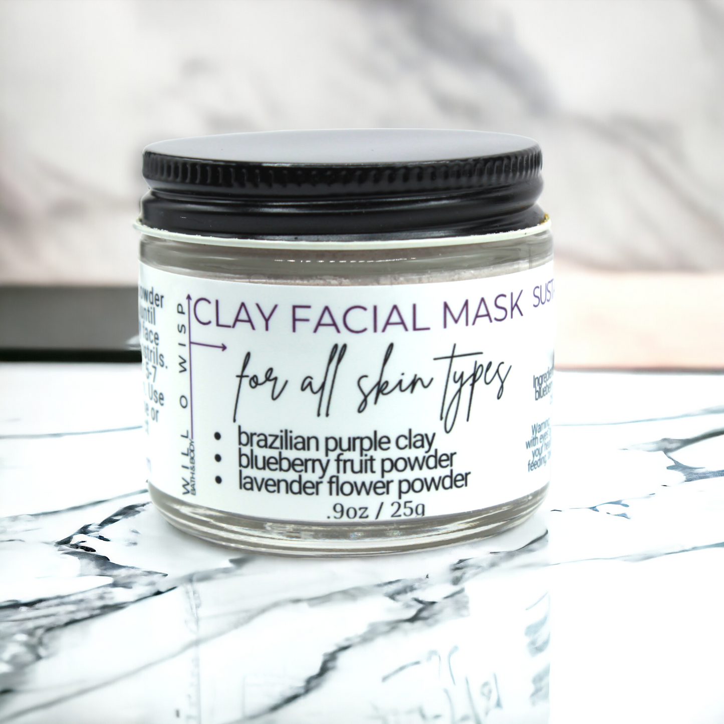 Clay Face Mask Powder (Purple - All Skin Types)