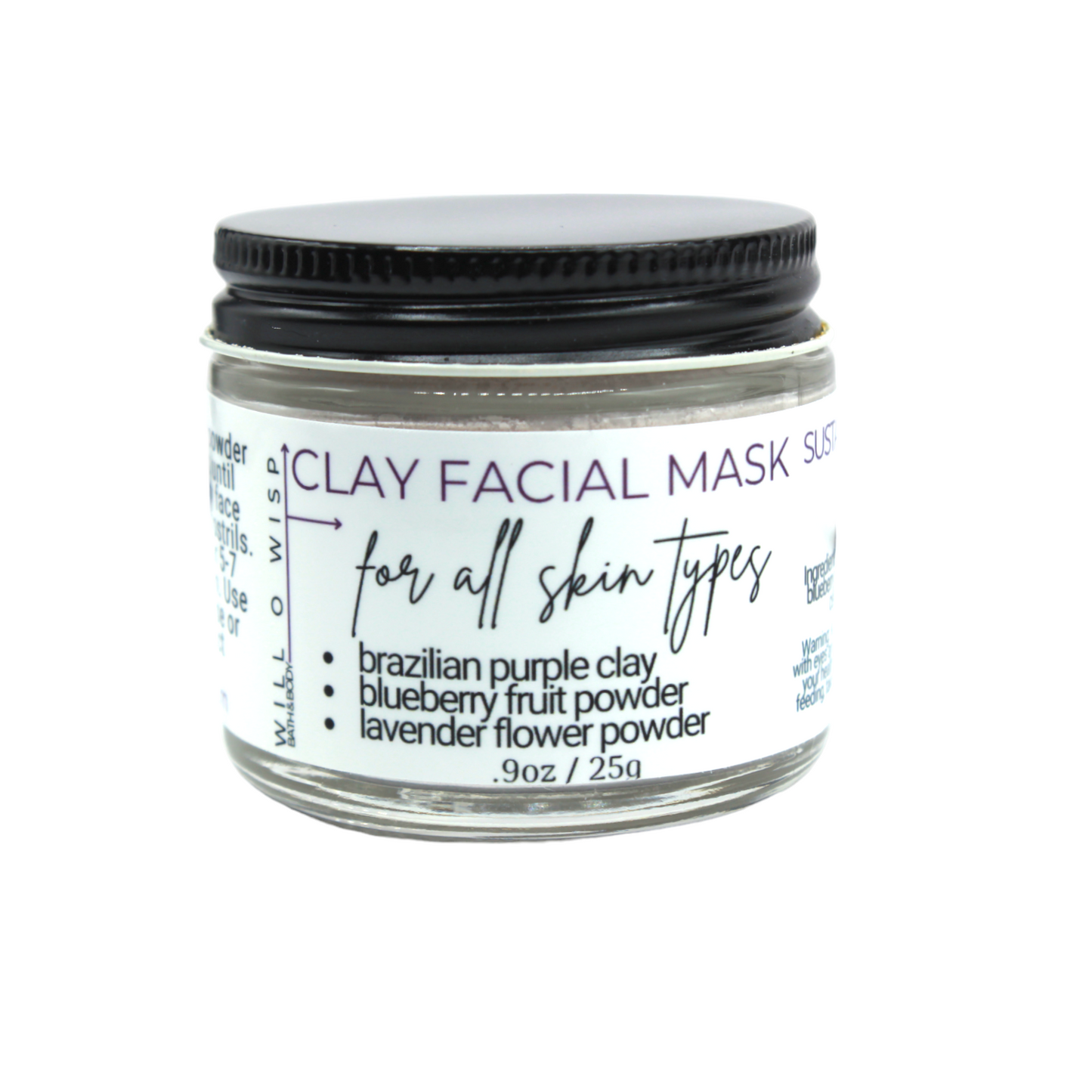 Clay Face Mask Powder (Purple - All Skin Types)