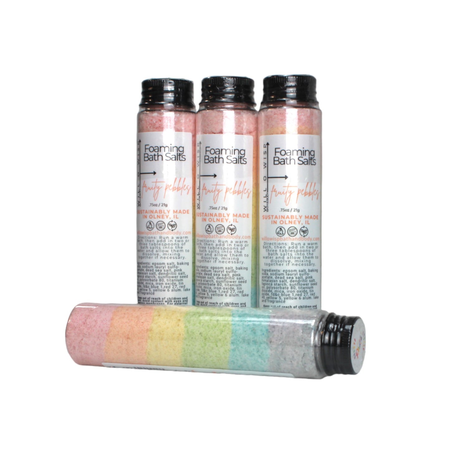 Rainbow Foaming Bath Salts