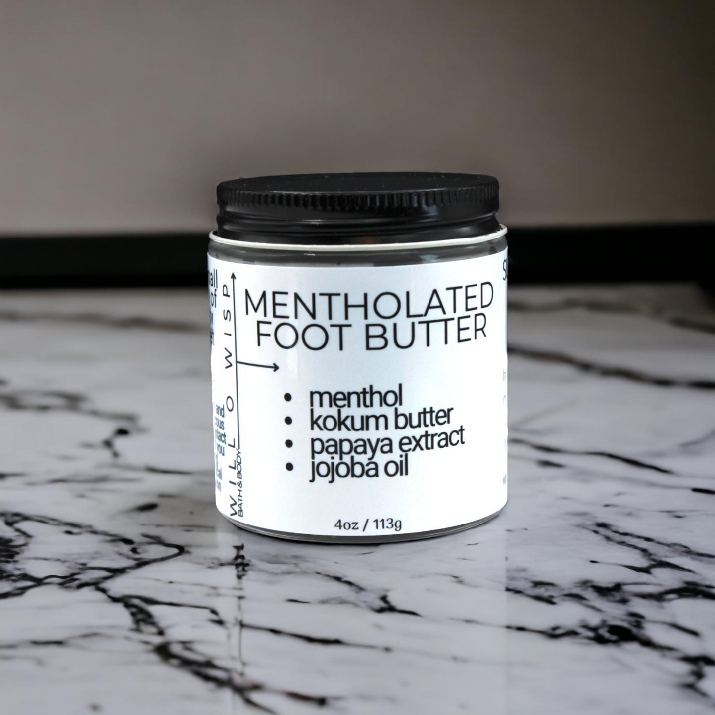 Mentholated Foot Butter (Black - Oily & Acne Prone Skin)