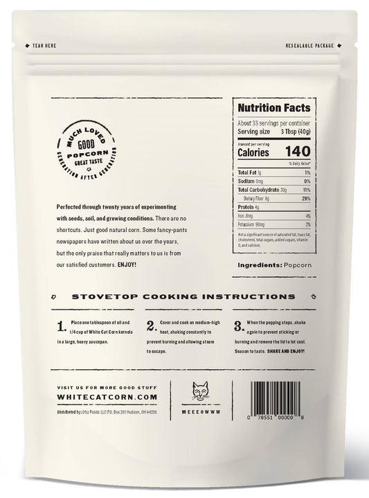 White Cat Corn – Gourmet Popcorn