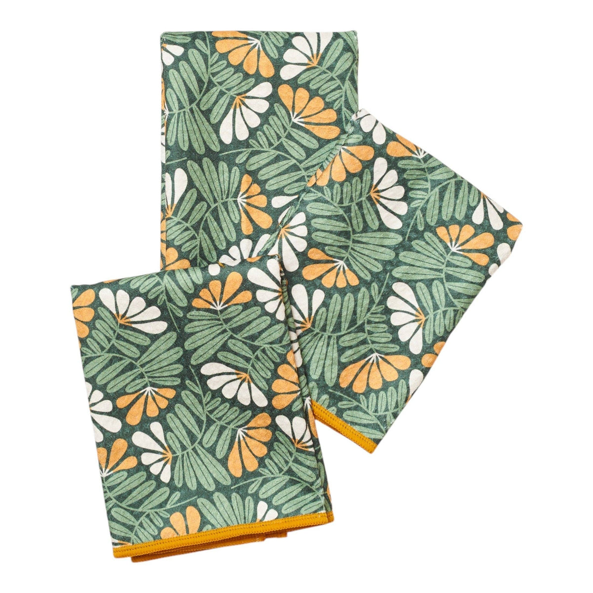 Mighty Mini Towel (Set of 3) Reversible - Green Floral