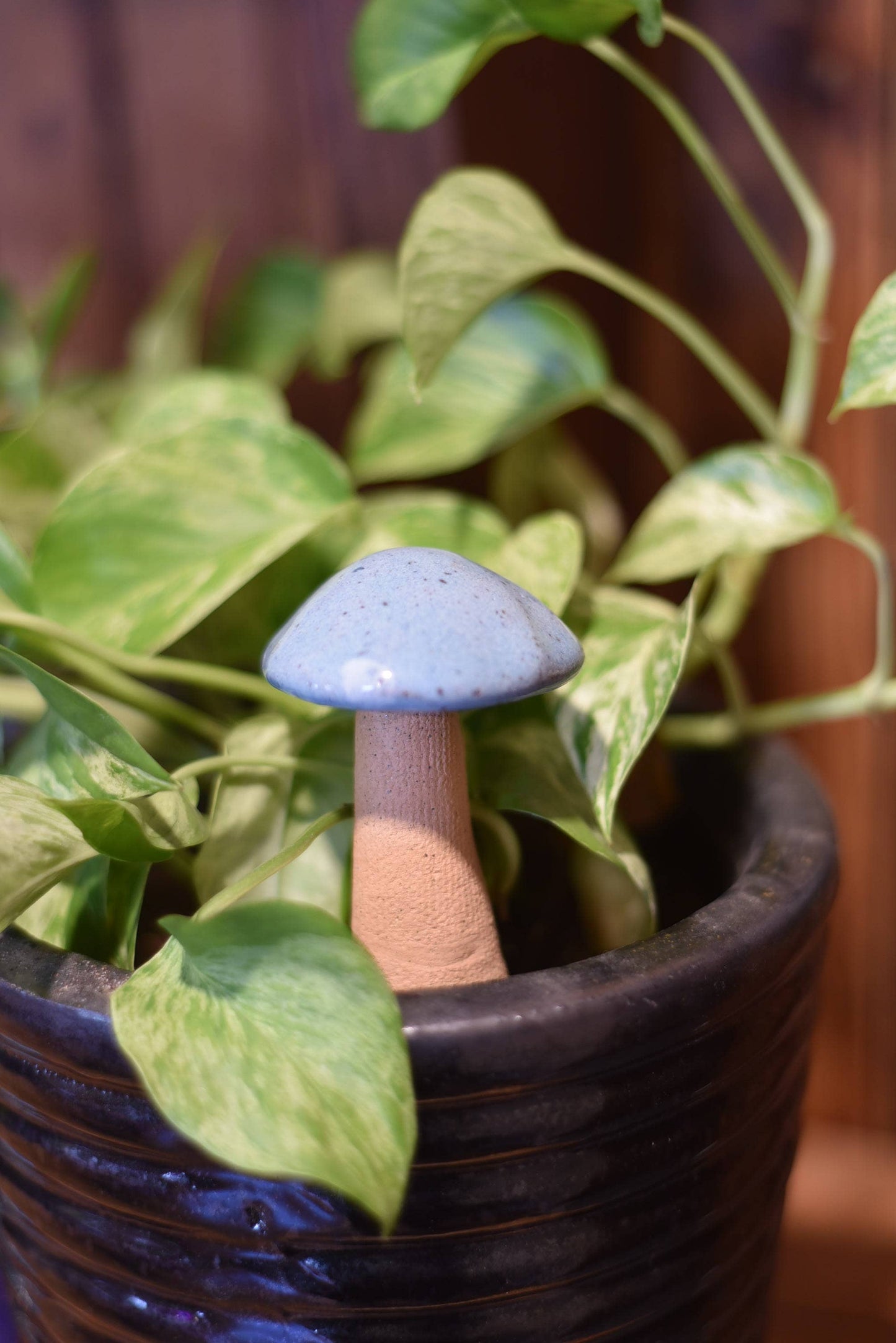 Ceramic Mushroom Plant Stakes
