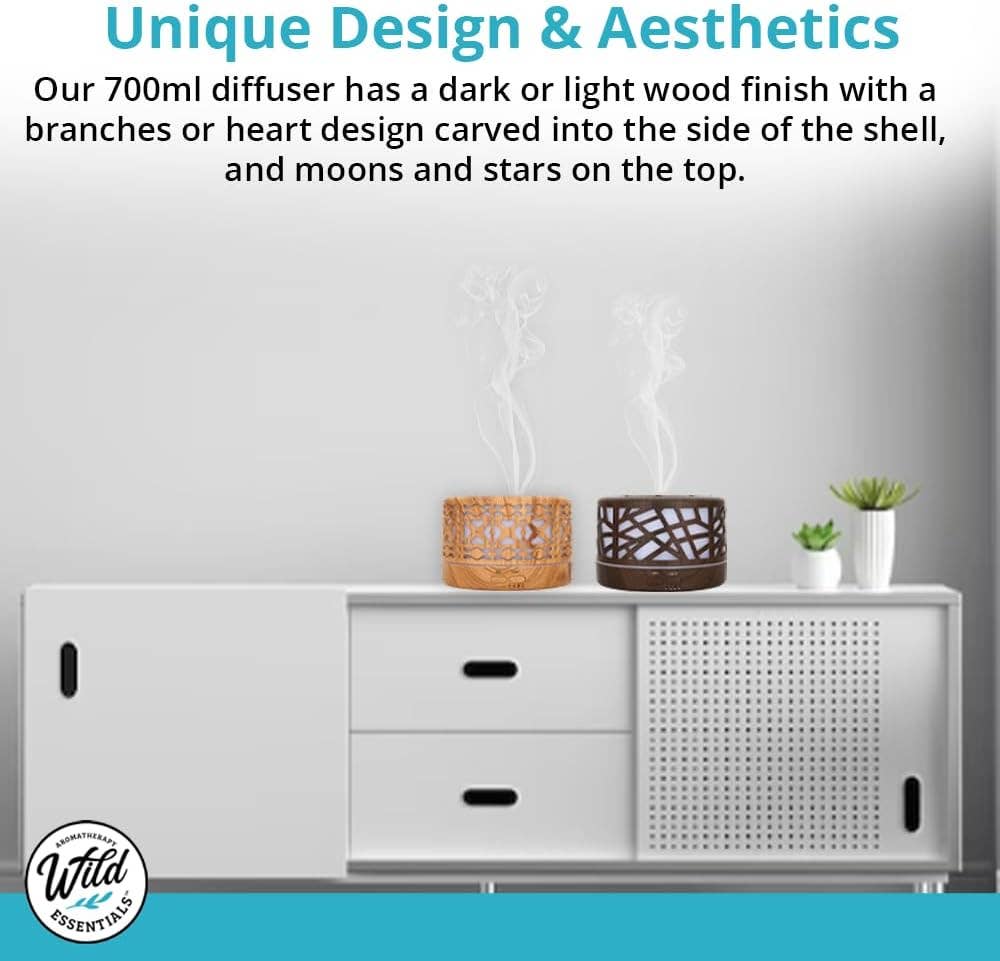 Woodland Ultrasonic Essential Oil Diffuser – 700 mL