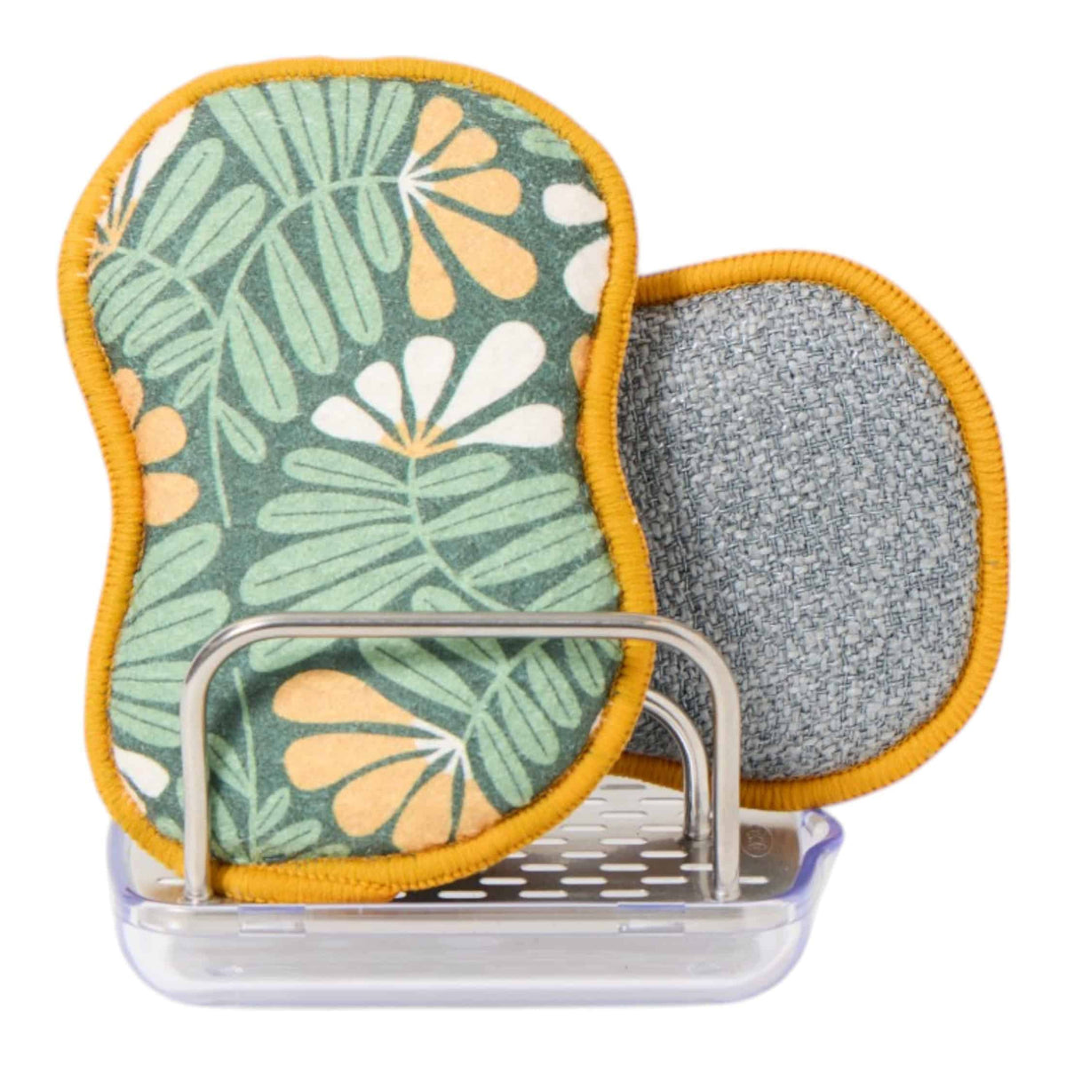 RE:usable Sponges – Green Floral | Set of 3